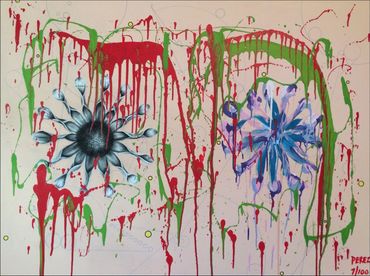 Split Pop 7, 2014
Mixed-Media on Canvas
48 x 36 inches
©Artist Robert Perez