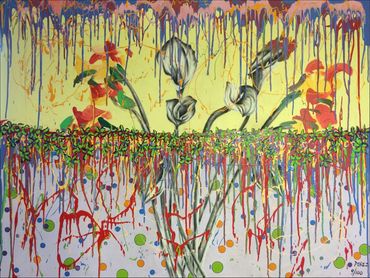 Split Pop 9, 2014
Mixed-Media on Canvas
48 x 36 inches
©Artist Robert Perez