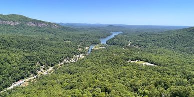 Aerial View Of Long Winding River Suggesting A Divorce Agreement Deliverable