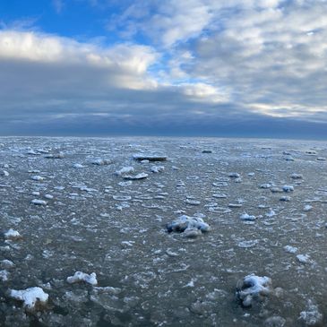 Frozen Ice In A Lake Suggesting Divorce Conflict