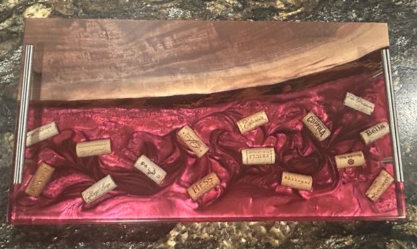 Black Walnut with a stunning velvet red pigment