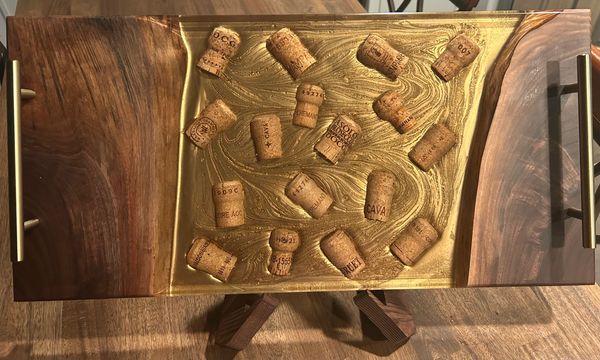 Champagne corks floating down river