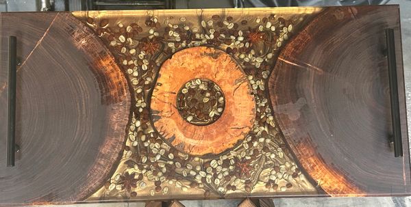 Black walnut and Hickory center ring