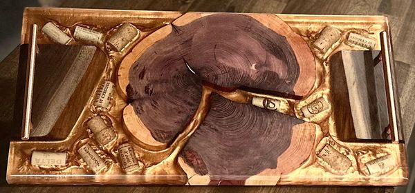 Cedar center with black walnut ends