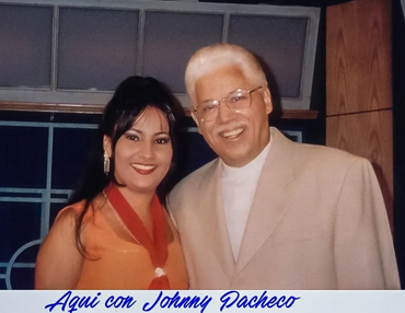 Elisabeth with Johnny Pacheco at Copa Cabana Night Club, NYC.