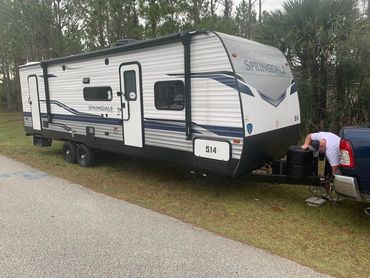 I am a one man crew. I haul every RV myself which gives you the confidence your RV is in good hands