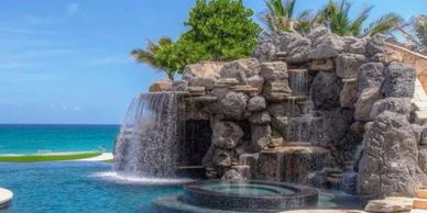 Grotto waterfall in South Florida  the best Florida waterfall company