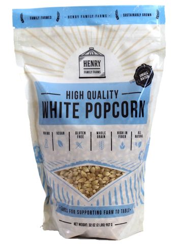 White Popcorn in 2 lb bags.
