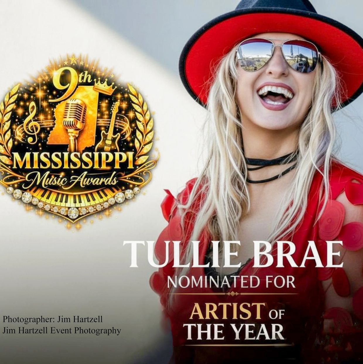 Tullie Brae nominated for Mississippi Music Awards Artist of the Year.