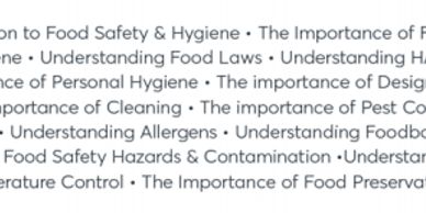 Principles for the certification for Food Hygiene and Safety