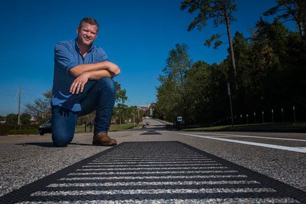 Tim Arnold invented a patented, more advanced application for a non-destructive musical road