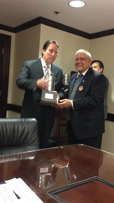 PR day in Tallahassee, presenting Fiambrera to State Senator