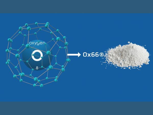 Oxygen molecule trapped in netting becoming powder called Ox66.