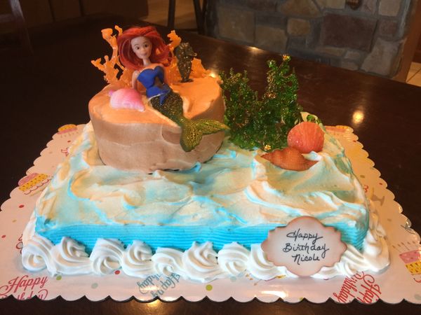 ocean cake with mermaid on top