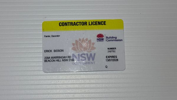 Erick Sioson Contractors license