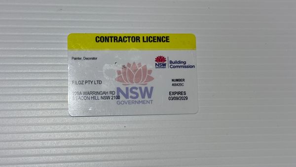 FILOZ PAINTING CONTRACTORS LICENSE