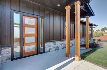 Prairie Homes post front door