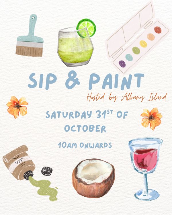 Sip & Paint event hosted by Albany Island.