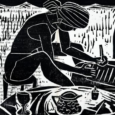 Hand-pulled relief print by Rick Beerhorst (Photo credit: The artist)