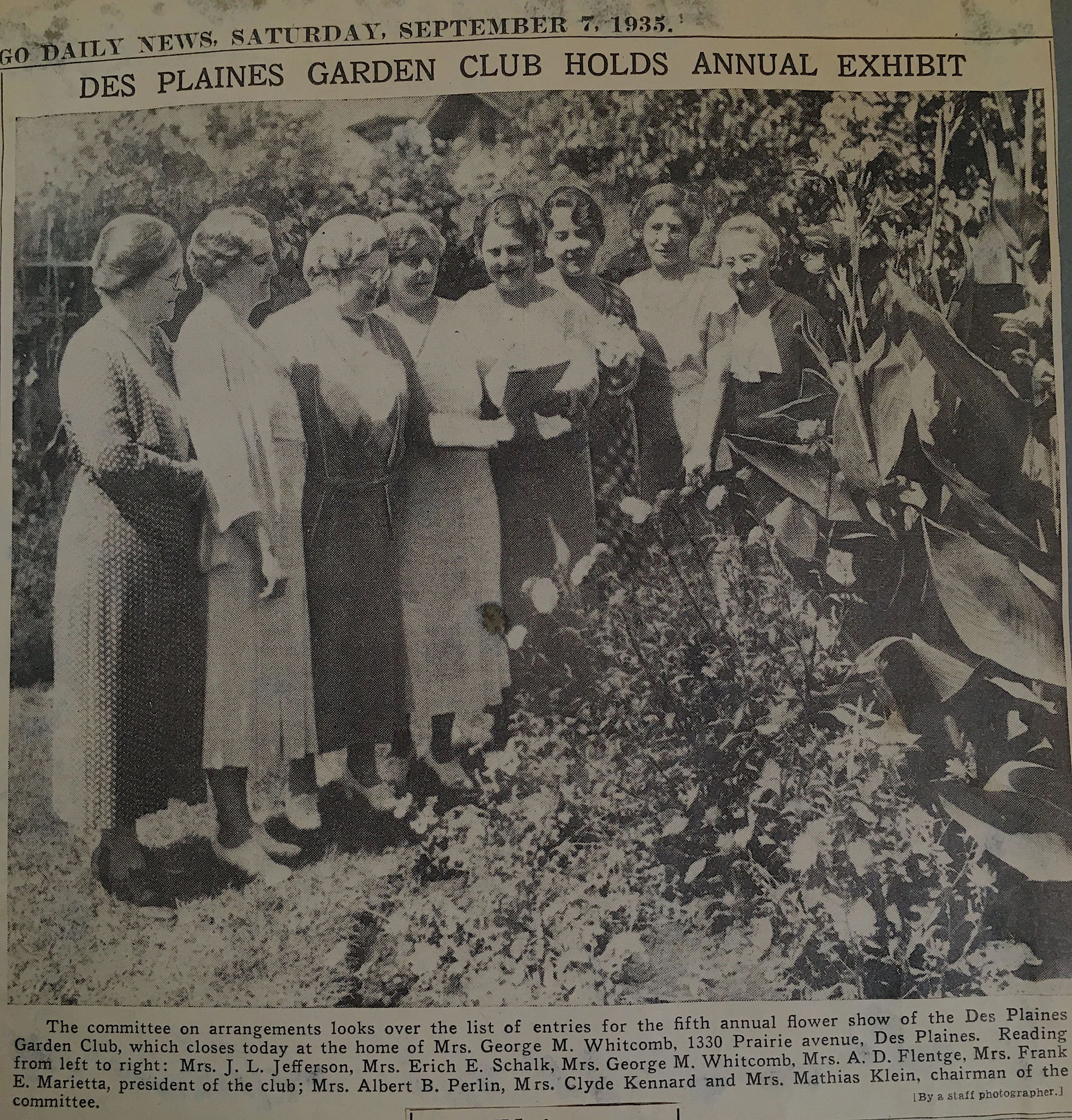 From the Daily News - as published on September 7th, 1935