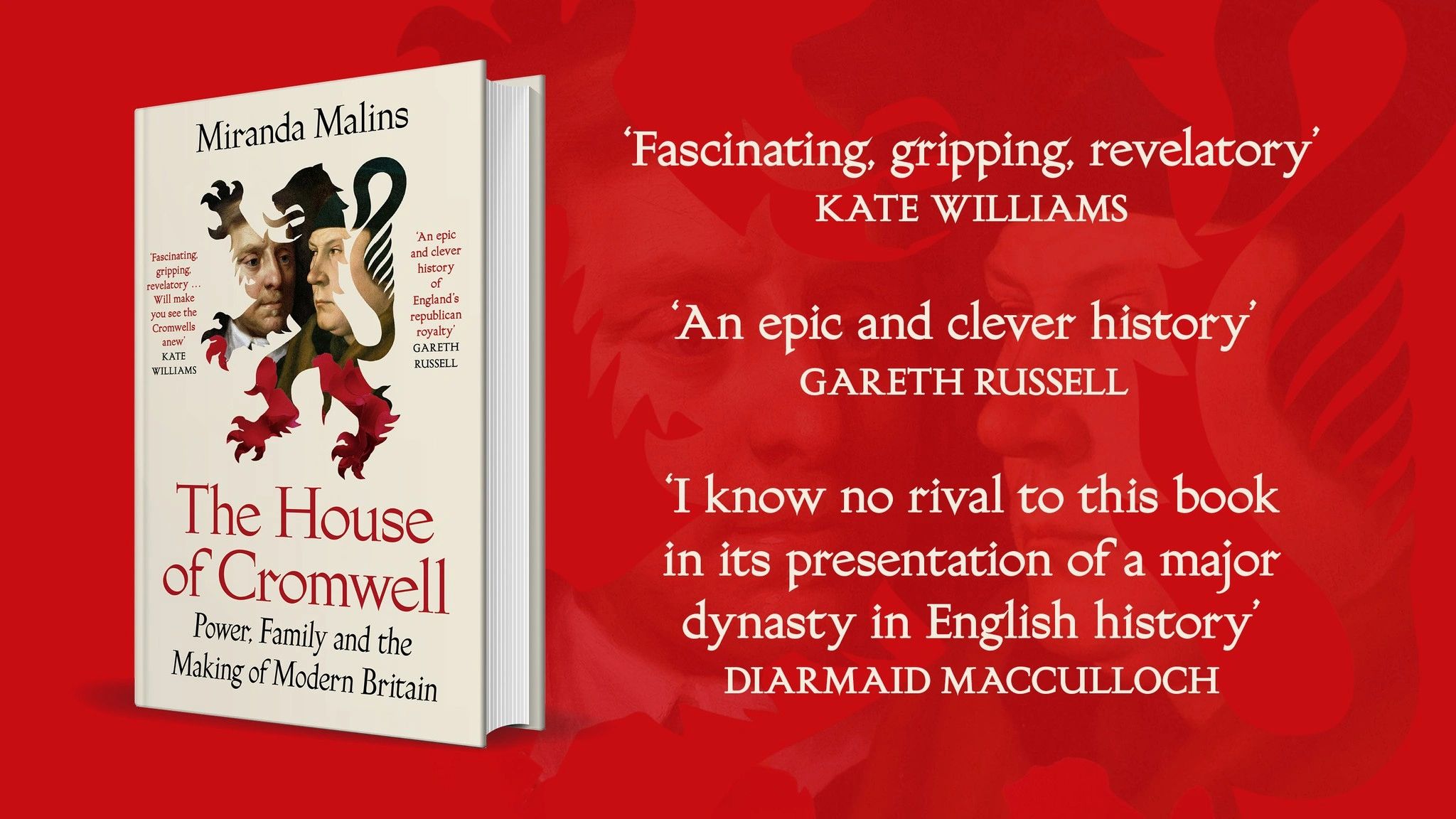Book cover of 'The House of Cromwell' with positive reviews.