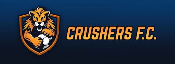 Logo of Crushers F.C. featuring a fierce lion holding a soccer ball.