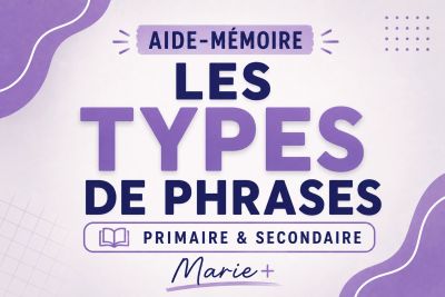 Aide-mémoire sur les types de phrases primaire et secondaire