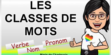 Les classes de mots de Marie de Charlevoix