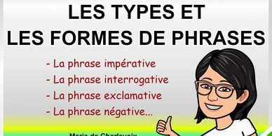 Les types et les formes de phrases de Marie de charlevoix