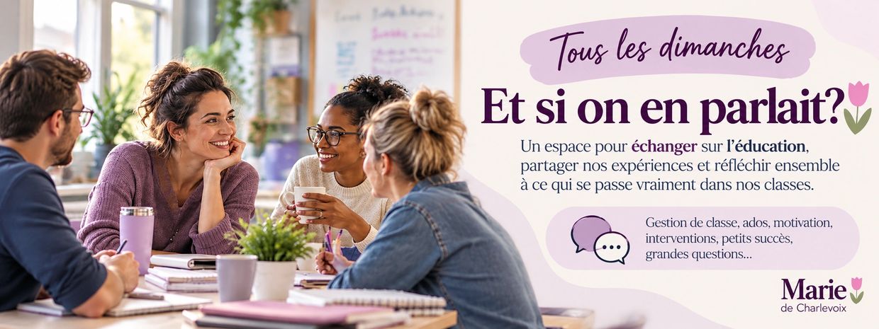 Discussion sur l'éducation chaque dimanche.