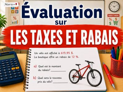 Évaluation sur les taxes et rabais de Marie de Charlevoix