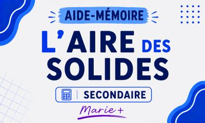aide-mémoire L'aire des solides secondaire