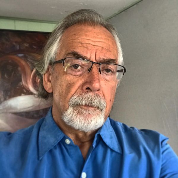 Serious newscaster face