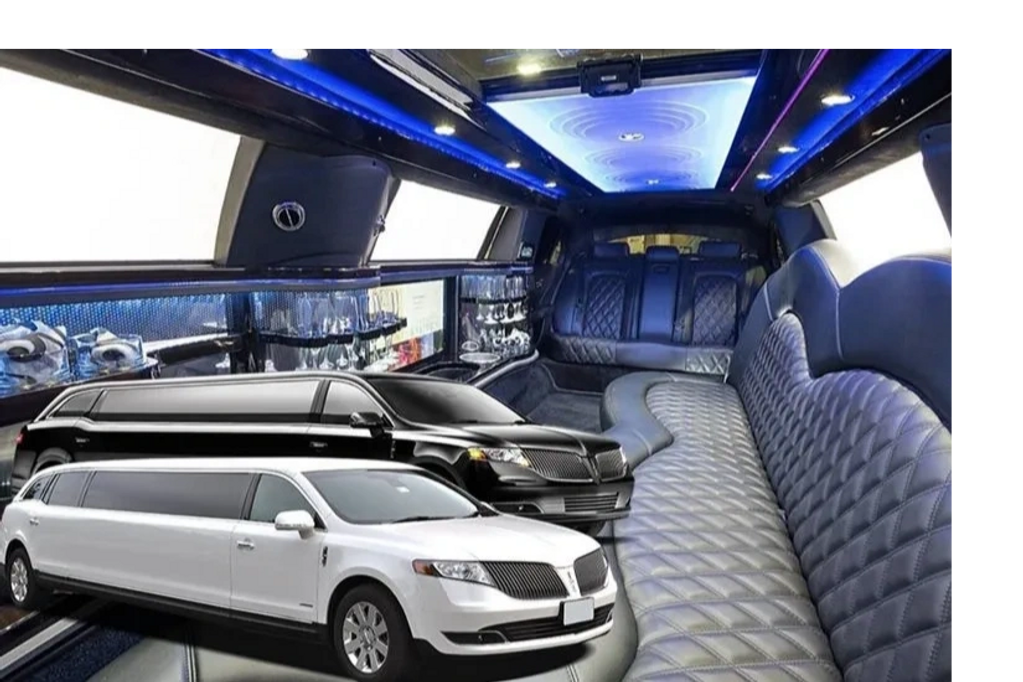Sedan stretch limo or SUV stretch limo. Up to 20 passengers with limited luggage space.