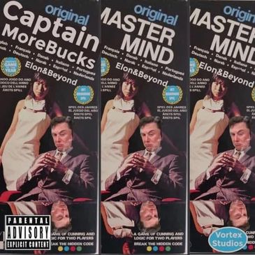Game boxes for Captain MoreBucks and Master Mind by Elon&Beyond.