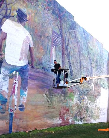 Wabash Escape was approx 30x65ft on the side of Mulholland Grocery. It burned down 4 yrs later :(