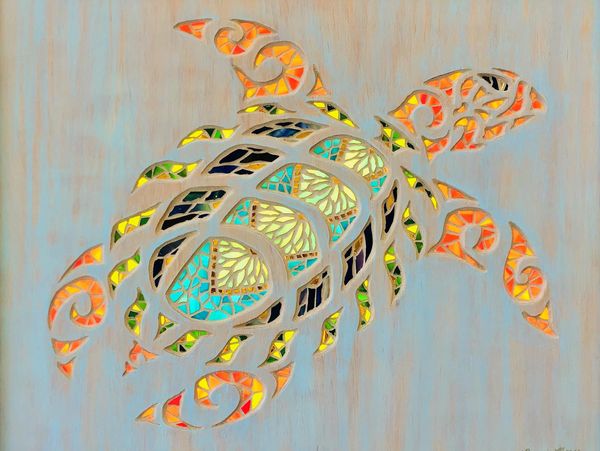 Glass Art Sea Turtle - Calypso 