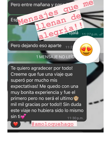 Mensaje de agradecimiento