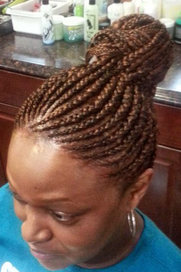 small cornrows up do ,queen braids,natural  conrows