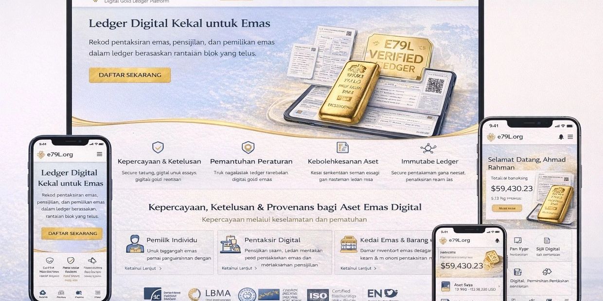 Digital gold ledger platform showcasing trust and transparency in asset management.