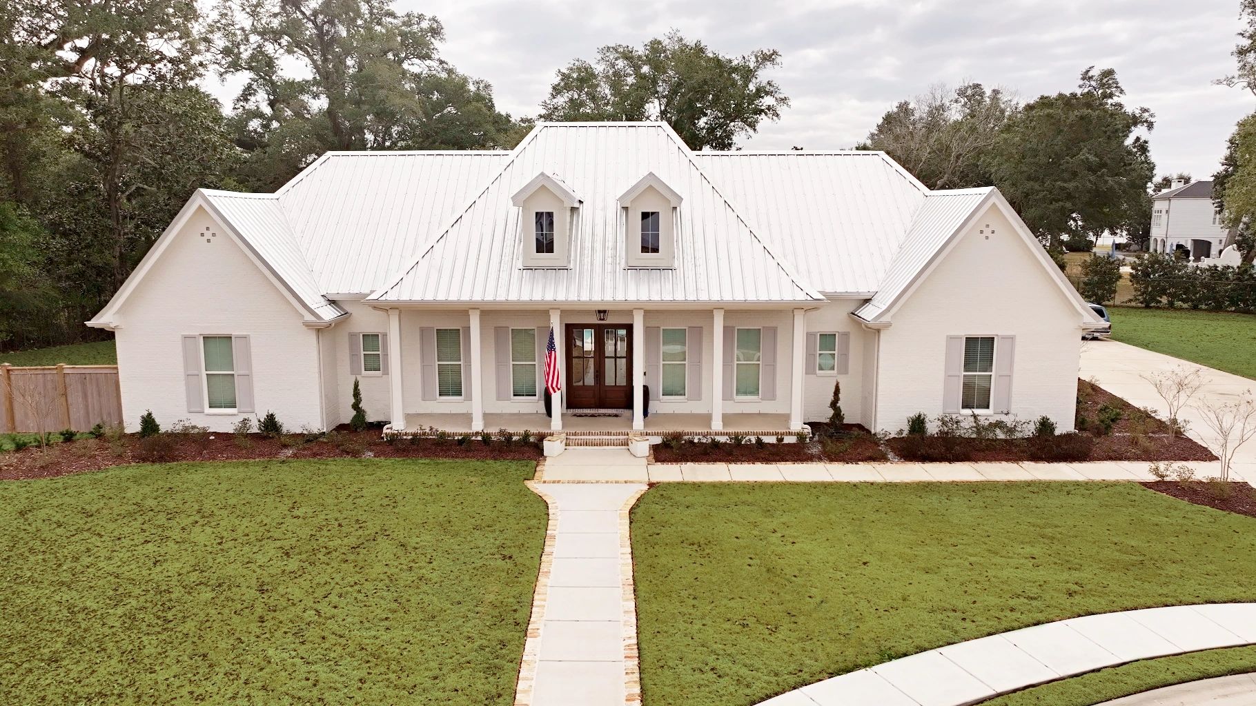Metal Roof Installation on Mississippi Gulf Coast Home. 