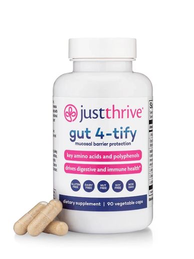 Just Thrive Gut 4-tify product bottle 90 vegetable capsules