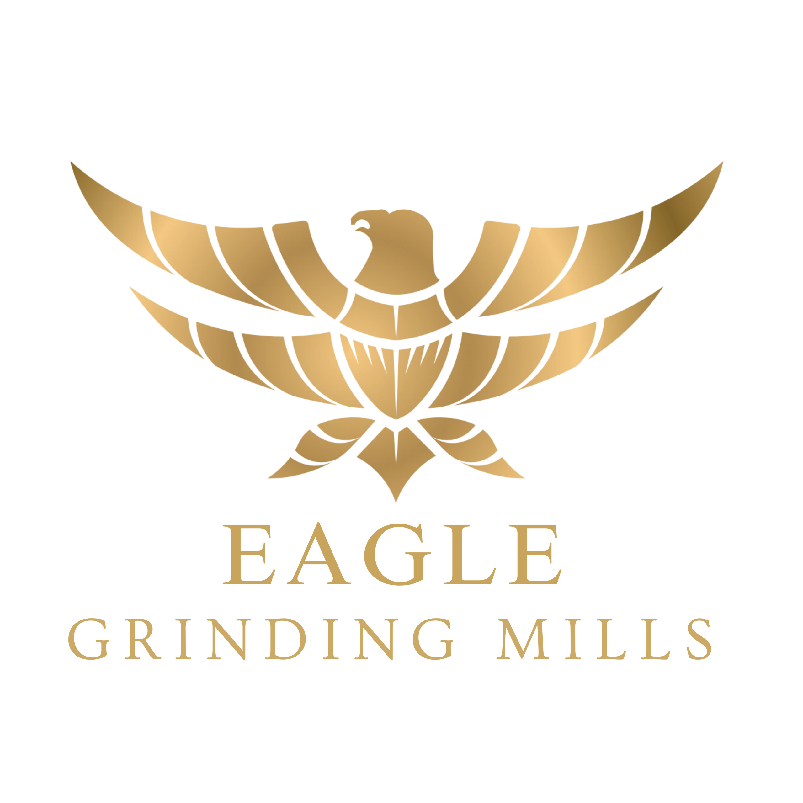 Official logo of Eagle Grinding Mills Pvt Ltd, featuring a stylized gold eagle icon with outstretche