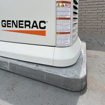 generator pad and generac generator