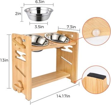 adjustable height pet bowl