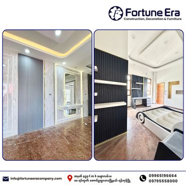 Modern interior design showcasing elegant wall panels and custom furniture.