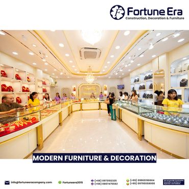 Bright, modern jewelry store with glass displays and elegant lighting.