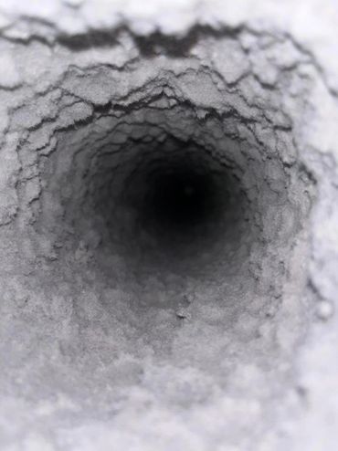 Close-up image of a textured tunnel-like structure.