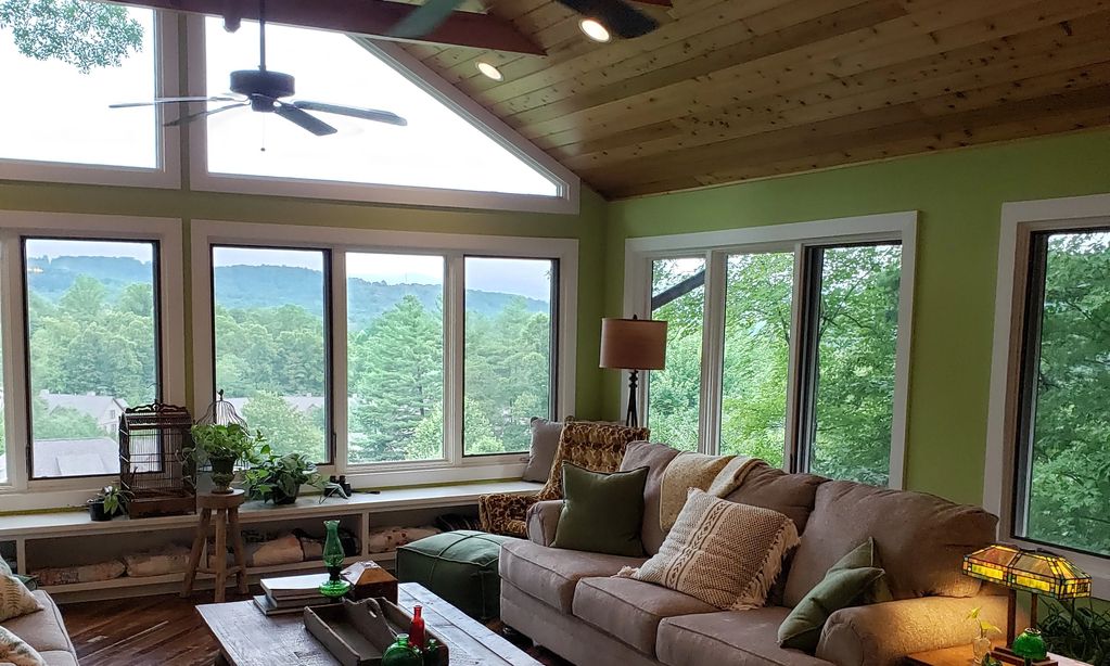 Painting interiors in the beautiful Blue Ridge Mountains 