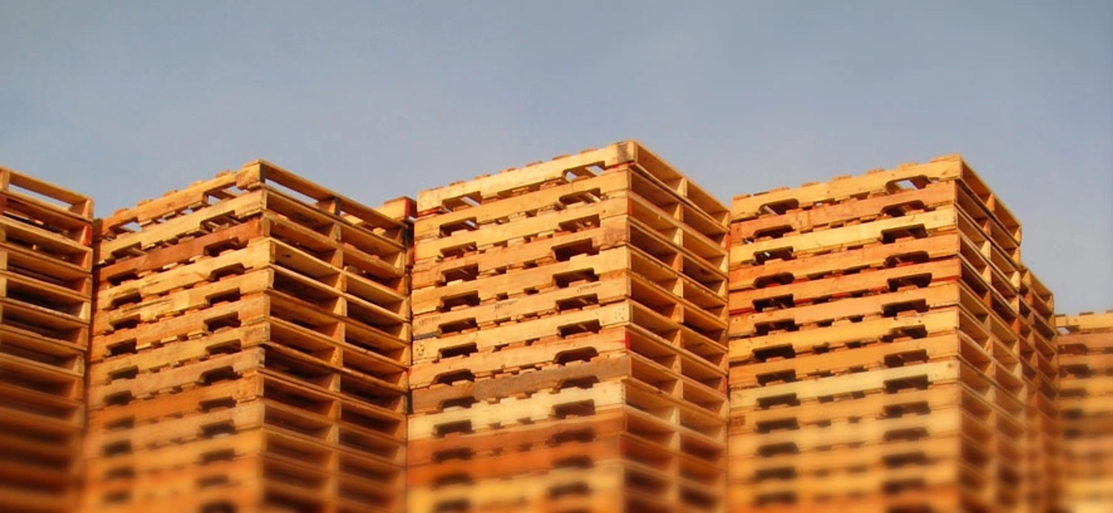 Crates of pallet supplies